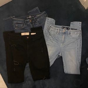 Hollister high rise skinny jeans bundle